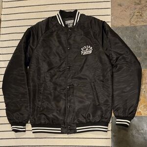 DIXXON Black Varsity Bomber Jacket Mens Size Large Tall